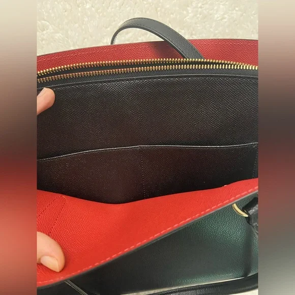 Coach Black Tote with Structured Design and Metallic Accents - Picture 6 of 7